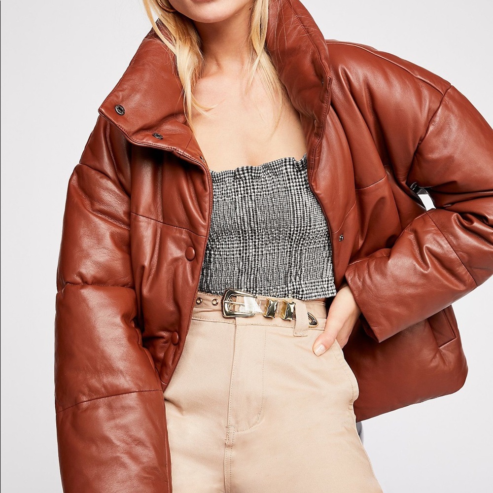 Leather Puffer
